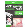Dissolvable Protein Packs, 100% Whey Isolate, Strawberry Milkshake, 1.6 lb (720 g)