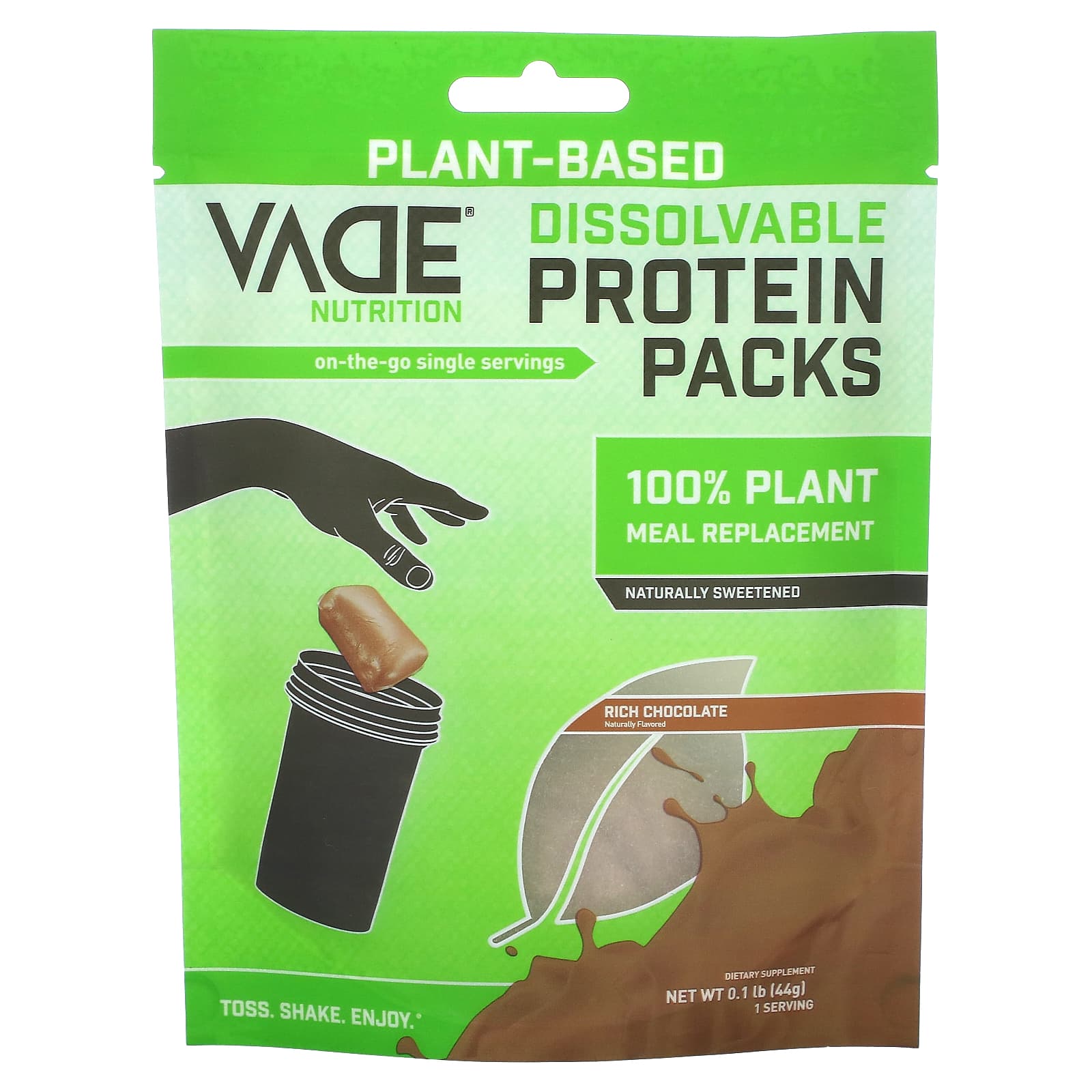 Vade Nutrition, Dissolvable Protein Packs, 100 Plant Meal Replacement