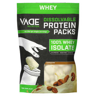 Vade Nutrition, Sachets de protéines solubles, 100 % isolat de lactosérum, cappuccino, 744 g