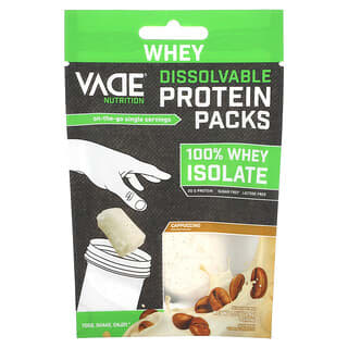 Vade Nutrition, Пакетики с растворимым протеином, 100% изолят сыворотки, капучино, 24,8 г (0,05 фунта)