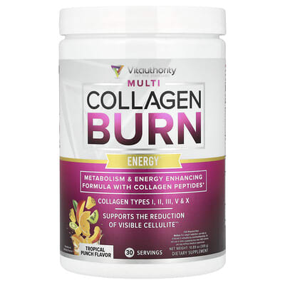 Vitauthority, Multi-Collagen, Energy, Tropical Punch, 10.89 oz (309 g)
