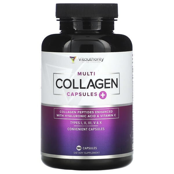 Vitauthority, Multi Collagen Capsules+, 180 Capsules