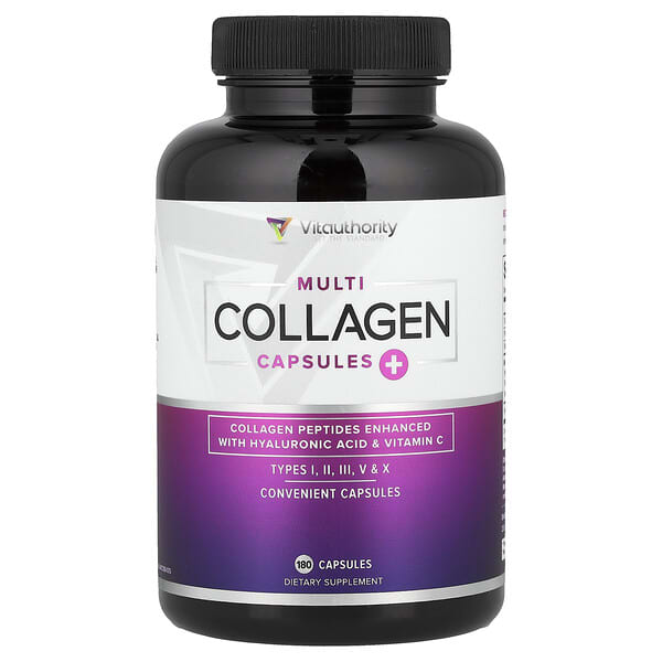 Vitauthority, Multi Collagen Capsules+, 180 Capsules