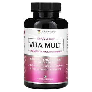 Vitauthority, Vita Multi, Women‘s Multivitamin, Multivitamine für Frauen, 90 pflanzliche Kapseln