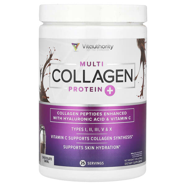 Multi Collagen Protein+, Chocolate Swirl, 11.15 oz (316 g)