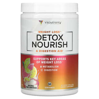 Vitauthority, Weight Loss Detox Nourish & Digestion Aid, Natural Pink Lemonade, 10.9 oz (310 g)