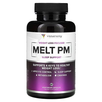 Vitauthority, Melt PM, Sleep Support, 60 Vegetarian Capsules