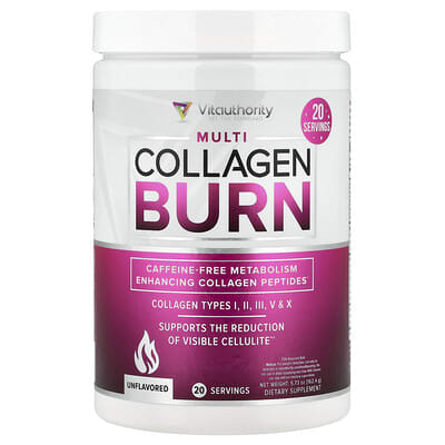 Vitauthority, Multi Collagen Burn, Unflavoured, 5.73 oz (162.4 g) Vitauthority, Multi Collagen Burn, Unflavoured, 5.73 oz (162.4 g)