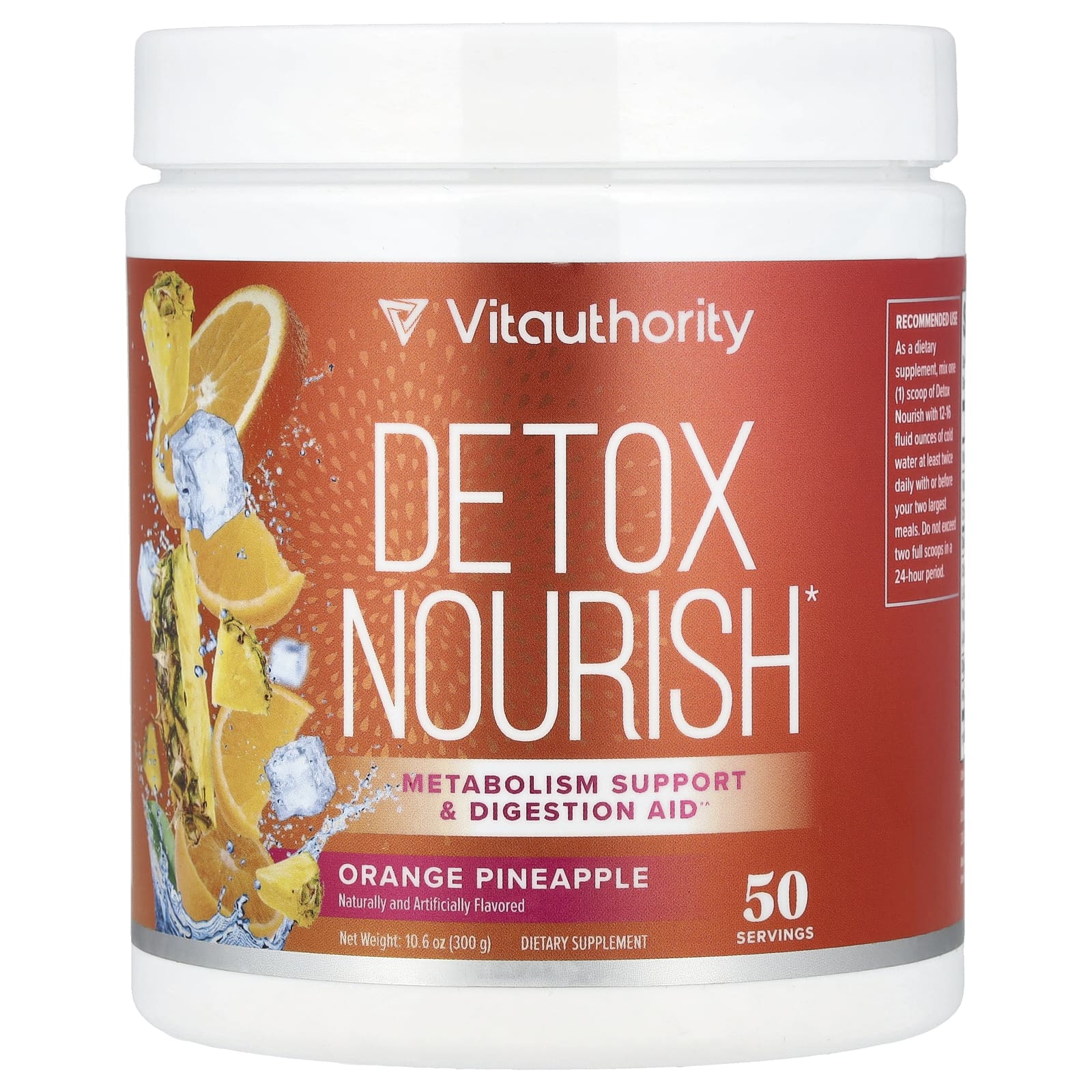 Detox Nourish, Orange Pineapple, 10.6 oz (300 g)