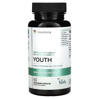 Vitauthority, Youth, Mélange anti-âge premium avec vitamine C, 60 capsules végétariennes
