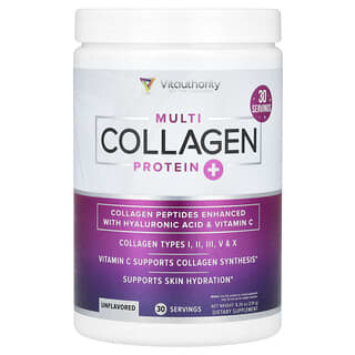 Vitauthority, Multi-Collagene Protein+, non aromatizzato, 234 g