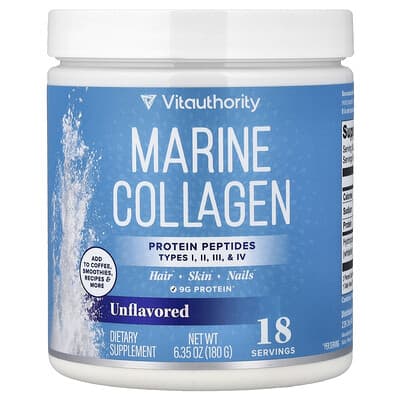 Vitauthority, Marine Collagen, Original, 6.35 oz (180 g)