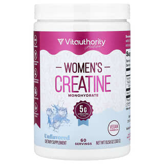 Vitauthority, Active, Women's Creatine Monohydrate, Unflavored, 10.58 oz (300 g)