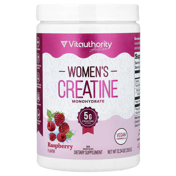 Active, Women's Creatine Monohydrate, Raspberry, 12.34 oz (350 g)