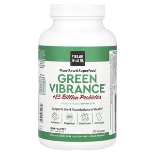 Vibrant Health, Green Vibrance 益生菌，版本 19.0，240 粒素食膠囊