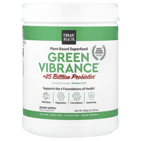 Green Vibrance® +25 Billion Probiotics, Version 21.0, 23.28 oz (660 g)