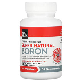Vibrant Health, Super Natural Boron, 베지 캡슐 60정