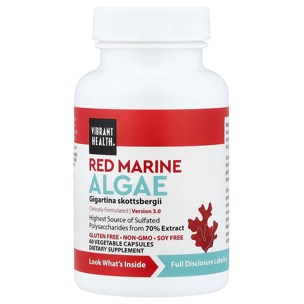 Vibrant Health, Red Marine Algae, 60 Vegetable Capsules (250 mg per Capsule) — product photo 1