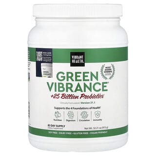 Vibrant Health, Green Vibrance® +25 Billion Probiotics, Version 21.0, 32.21 oz (913 g)