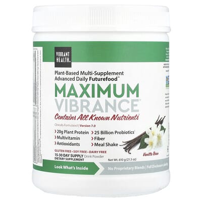 Vibrant Health, Maximum Vibrance®, Version 7.0, Vanilla Bean, 21.5 oz (610 g)
