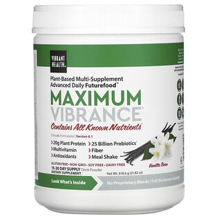 Vibrant Health, Maximum Vibrance 代餐粉，6.1 升级版，香草豆，618.6 g（21.82 oz）