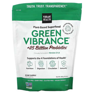 Vibrant Health, Green Vibrance, Versión 21.0, 660 g (23,28 oz)