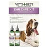 Vets Best, Ear Care Kit, For Dogs, 2 Bottles, 118 ml (4 fl oz) Each