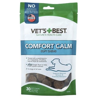 Vets Best, Comfort Calm Soft Chews, weiche Kau-Snacks für Hunde, alle Größen, 30 weiche Kau-Snacks, 120 g (4,2 oz.)