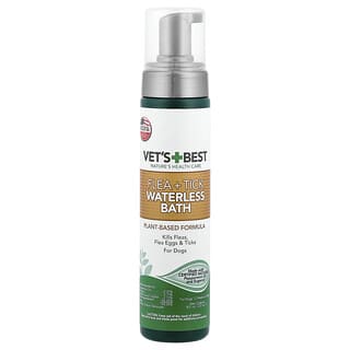 Vets Best, Flea and Tick Waterless Bath, 12 Weeks or Older, For Dogs, 8 fl oz (237 ml)