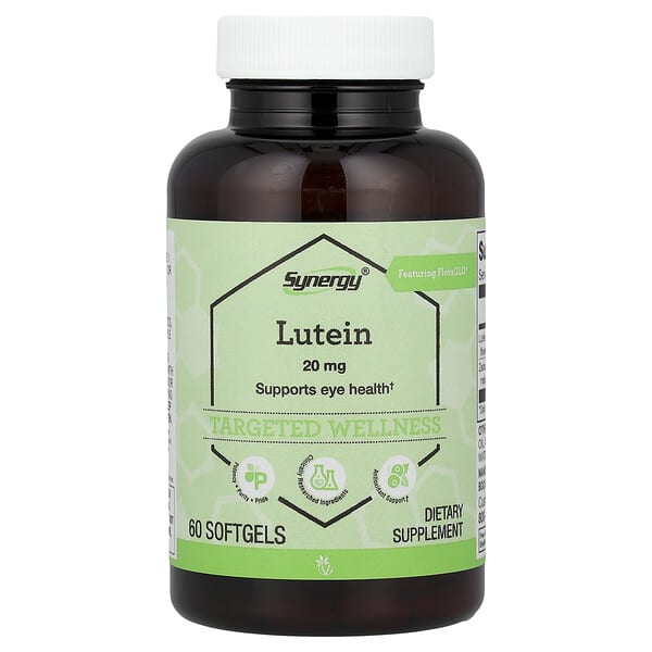 Vitacost, Synergy®, Lutein Featuring FloraGLO®, 60 Softgels — product photo 1