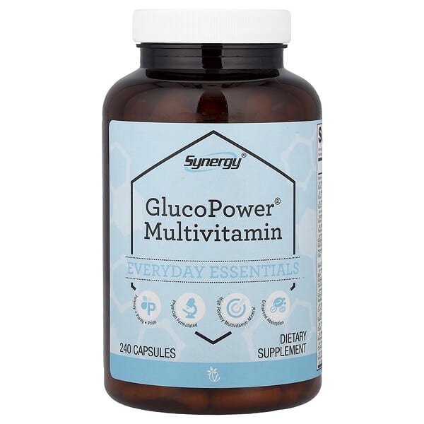 Vitacost, Synergy®, GlucoPower® Multivitamin, 240 Capsules — product photo 1
