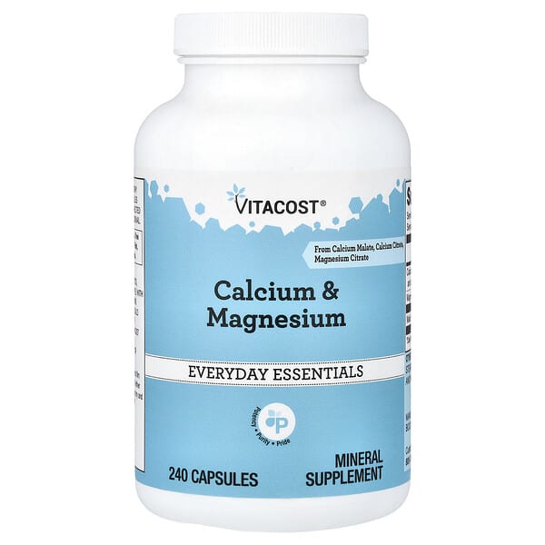Vitacost, Calcium & Magnesium, 240 Capsules — product photo 1