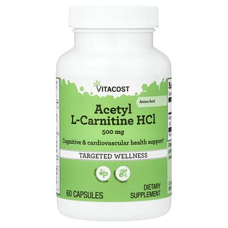 Vitacost‏, Acetyl L-Carnitine HCl, 500 mg, 60 Capsules