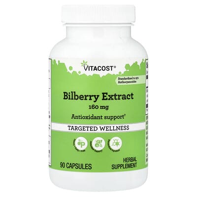 Vitacost, Bilberry Extract, Standardized, 160 mg, 90 Capsules