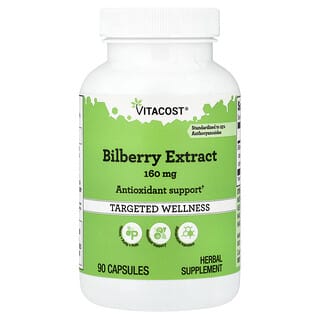 Vitacost, Bilberry Extract, Standardized, 160 mg, 90 Capsules