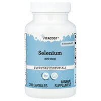 Vitacost, Selenio, 200 mcg, 200 capsule