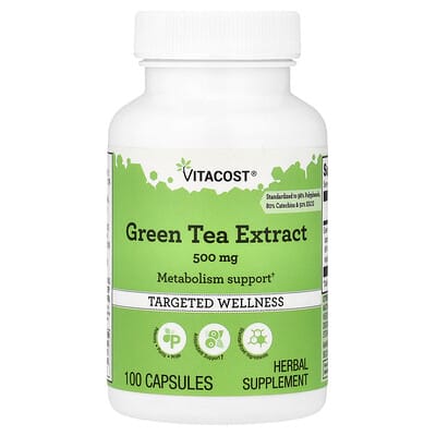Vitacost, Green Tea Extract, 500 mg, 100 Capsules