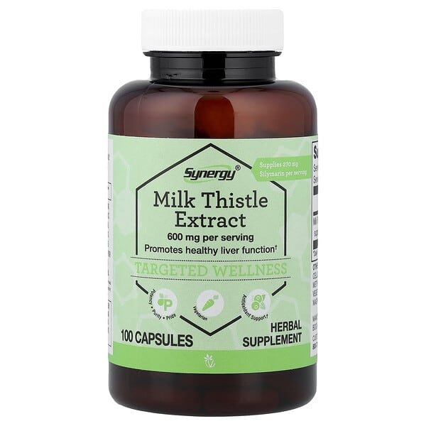 Vitacost, Synergy®, Milk Thistle Extract, 100 Capsules (300 mg per Capsule) — product photo 1