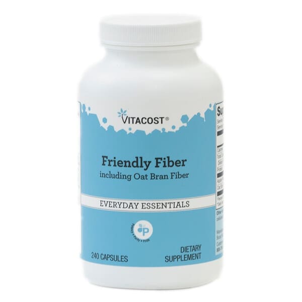 Vitacost, Friendly Fiber Including Oat Bran Fiber, 240 Capsules