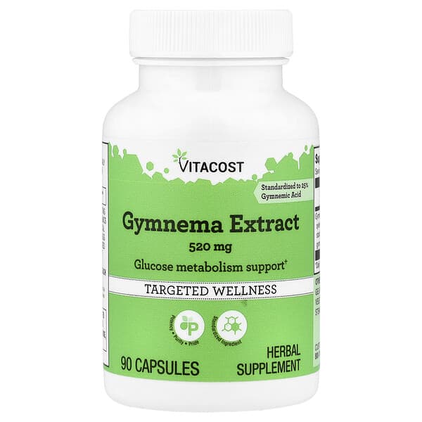 Vitacost, 김네마 추출물, 520mg, 캡슐 90정
