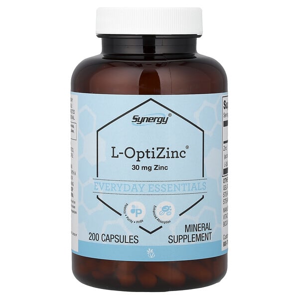 Vitacost, Synergy® L-OptiZinc®, 30 mg, 200 Capsules — product photo 1