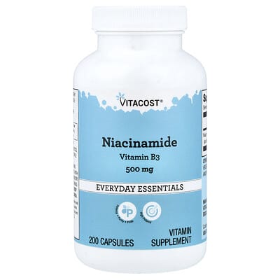 Vitacost, Niacinamide, 500 mg, 200 Capsules