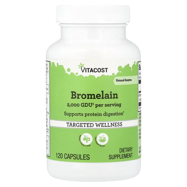 Vitacost, Bromelain, 120 Capsules (416.5 mg per Capsule) — product photo 1