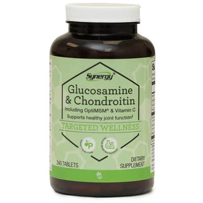 Vitacost, Synergy®, Glucosamine & Chondroitin Sulphate Including OptiMSM® & Vitamin C, 240 Tablets