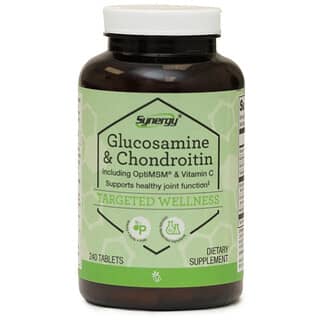 Vitacost, Synergy®, Glucosamina y condroitina que incluyen OptiMSM® y vitamina C, 240 comprimidos