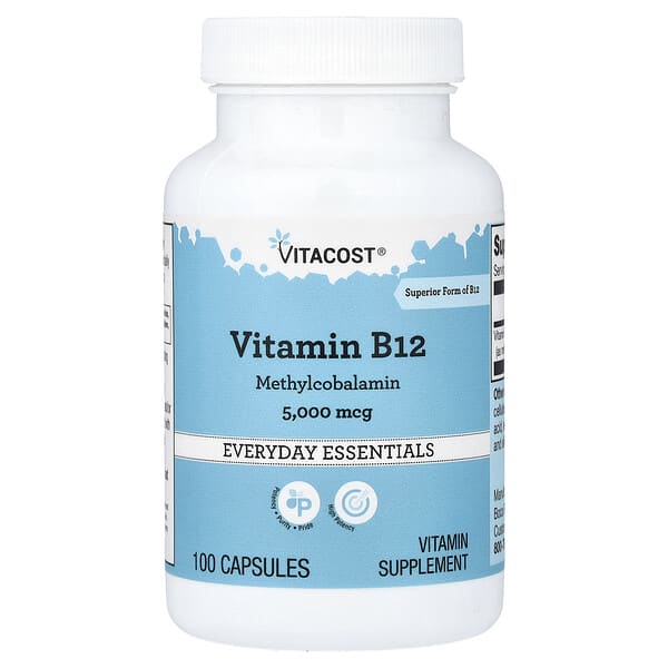 Vitacost, Vitamin B12, 5,000 mcg, 100 Capsules — product photo 1