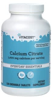 Vitacost, Calcium Citrate, Orange, 120 Chewable Tablets