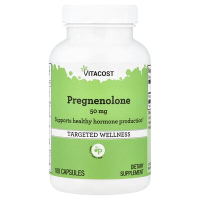 Vitacost, Pregnenolone, 50 mg, 180 Capsules