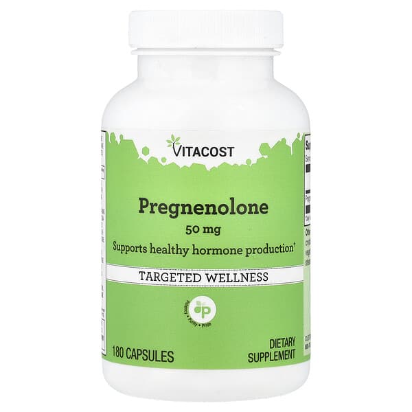 Vitacost, Pregnenolone, 50 mg, 180 Capsules — product photo 1