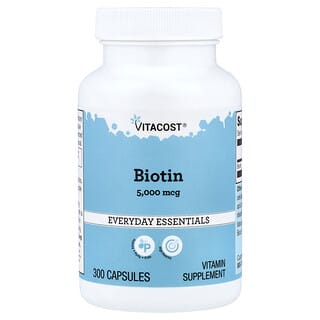 Vitacost, Biotin, 5,000 mcg, 300 Capsules